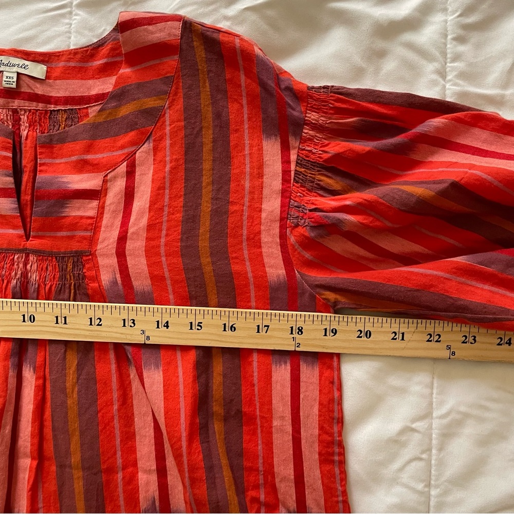 Madewell Ikat Peasant Blouse Size XXS - Picture 8 of 9